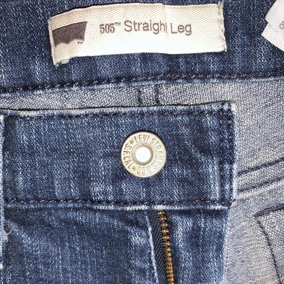 Levi’s 505 Straight Leg Special Detail Size 8 Blue Jeans - Picture 9 of 10